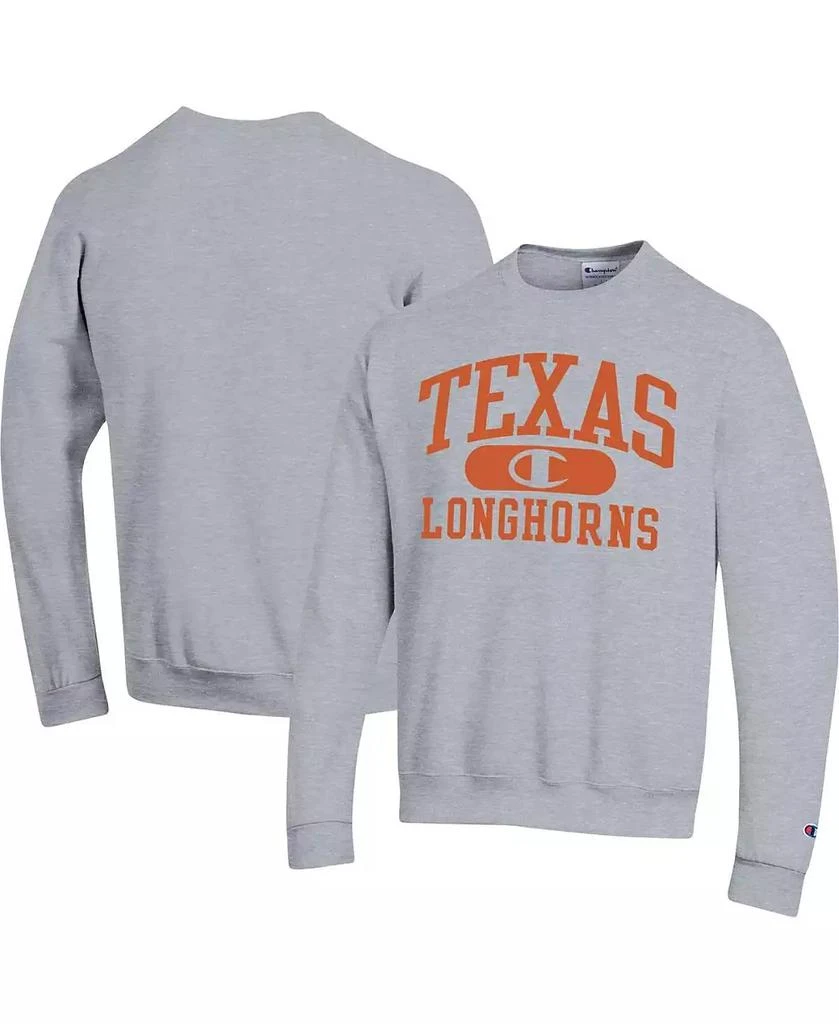 商品CHAMPION|Men's Heather Gray Texas Longhorns Arch Pill Sweatshirt,价格¥309,第1张图片