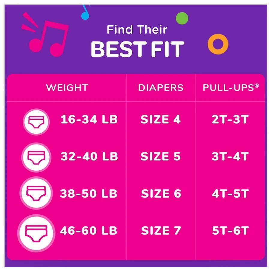 商品Huggies Pull-Ups|Girls' Potty Training Pants Size Toddler 5-6,价格¥79,第2张图片详细描述