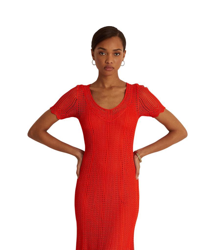 商品Ralph Lauren|Pointelle Short Sleeve Dress,价格¥978,第6张图片详细描述
