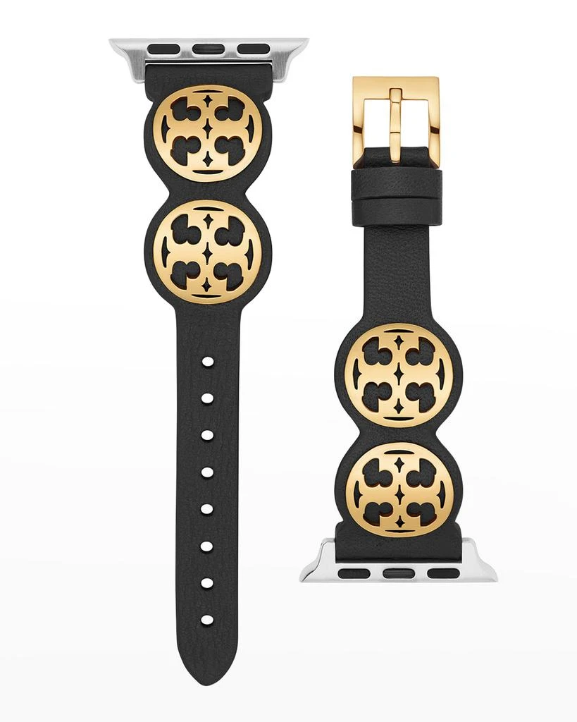 商品Tory Burch|Miller Leather Apple Watch Band in Black, 38-40mm,价格¥1043,第1张图片