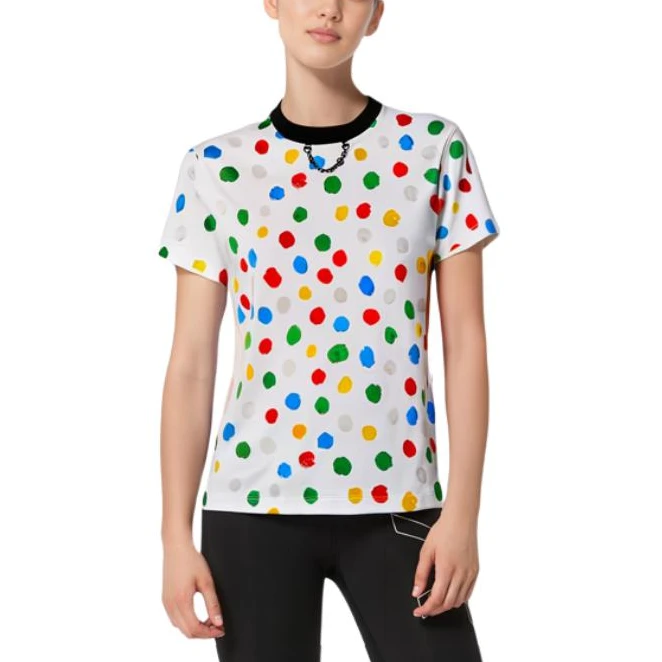 商品[国内直发] Louis Vuitton|x 草间弥生/Yayoi Kusama 联名款 SS23 彩绘圆点短袖 T恤 女款 白色,价格¥7910,第6张图片详细描述