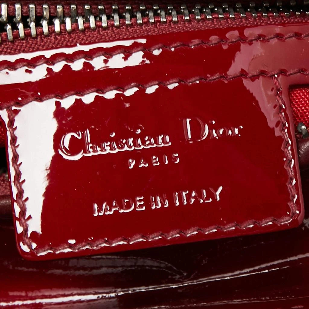 Dior Red Cannage Patent Leather Medium Lady Dior Tote 商品