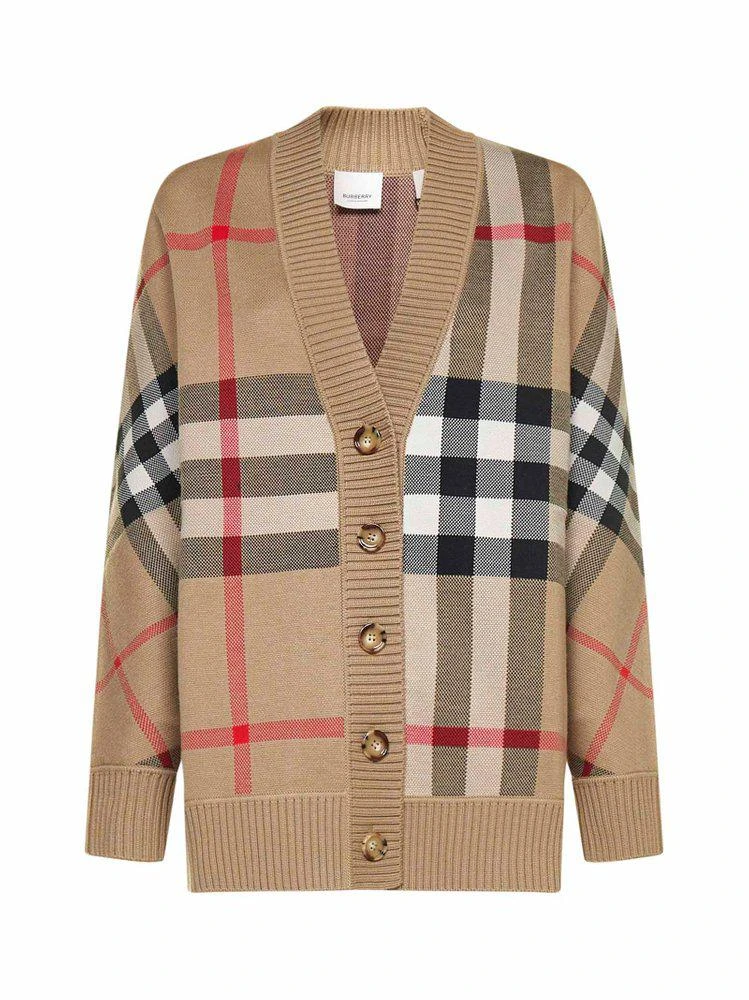 商品Burberry|Burberry Vintage Checked V-Neck Cardigan,价格¥5538,第1张图片