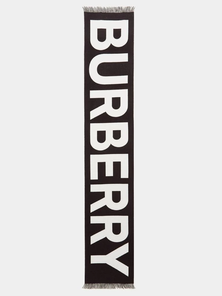 商品Burberry|Logo-jacquard wool scarf,价格¥2801,第3张图片详细描述