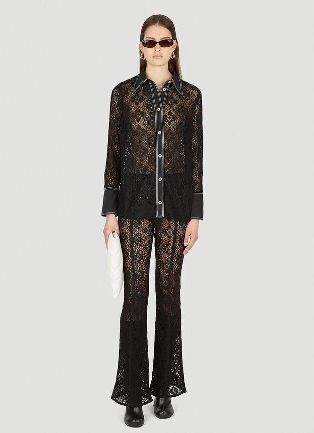 商品Ganni|Lace Shirt in Black,价格¥944,第2张图片详细描述