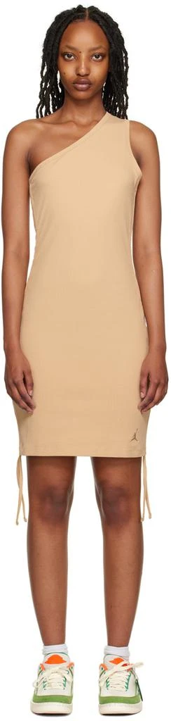 商品Jordan|Beige Ruched Minidress,价格¥299,第1张图片