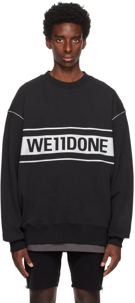 商品We11done|Black Reflective Sweatshirt,价格¥2877,第1张图片