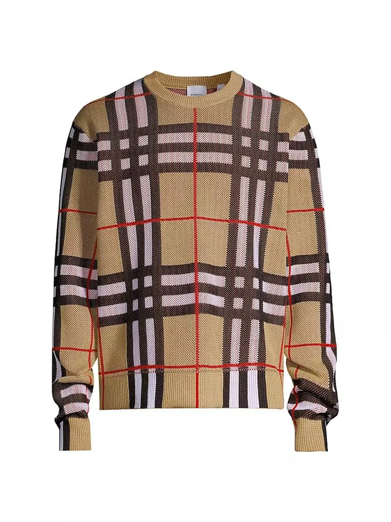 商品Burberry|Hugo Check Sweater,价格¥8168,第1张图片