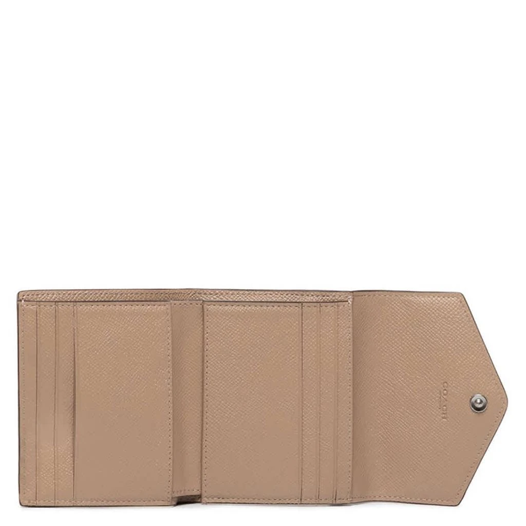 商品Coach|Coach Ladies Leather Compact Trifold Wallet - Taupe,价格¥743,第3张图片详细描述