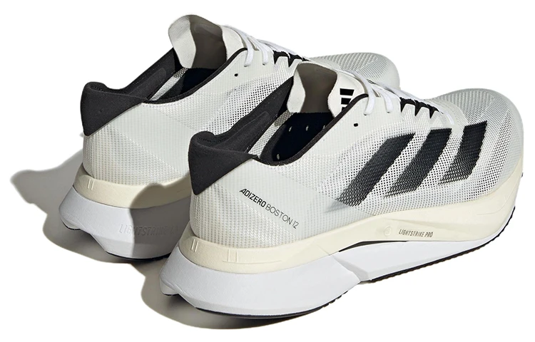 商品[国内直发] Adidas|adidas Adizero Boston 12 舒适百搭 网布耐磨 低帮跑步鞋 男女同款 白黑,价格¥736,第5张图片详细描述