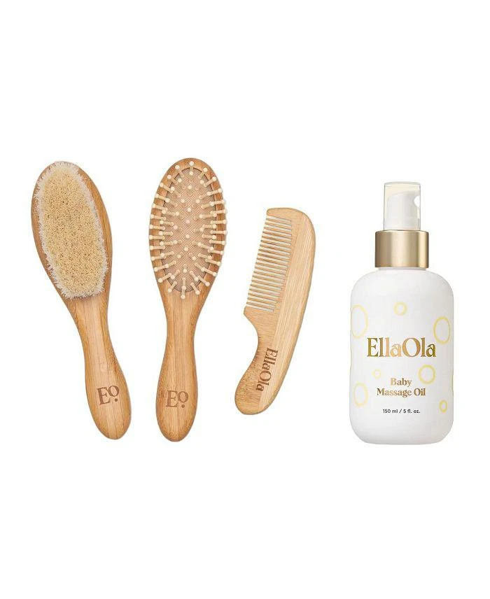 商品EllaOla|Unisex Brush & Oil Cradle Cap Duo (2 Pieces) - Baby,价格¥337,第1张图片