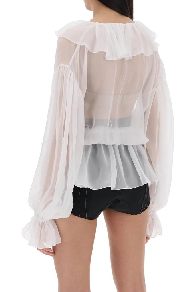 商品Dolce & Gabbana|Silk Chiffon Blouse With Ruffles.,价格¥5771,第2张图片详细描述