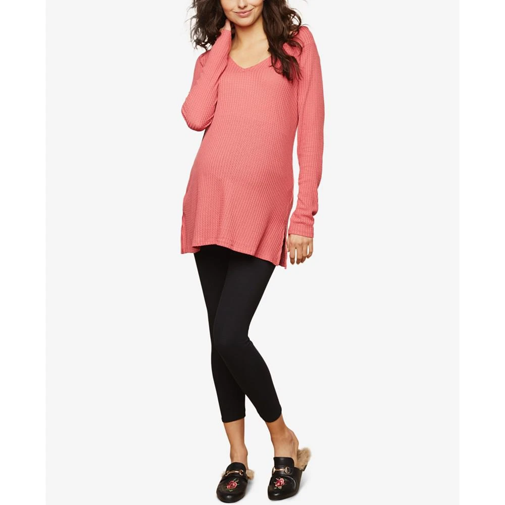 商品Motherhood Maternity|Basic Layering Over the Bump Maternity Cropped Leggings,价格¥194,第5张图片详细描述