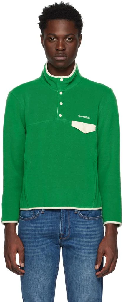 商品Sporty & Rich|Green Serif Sweatshirt,价格¥675,第1张图片