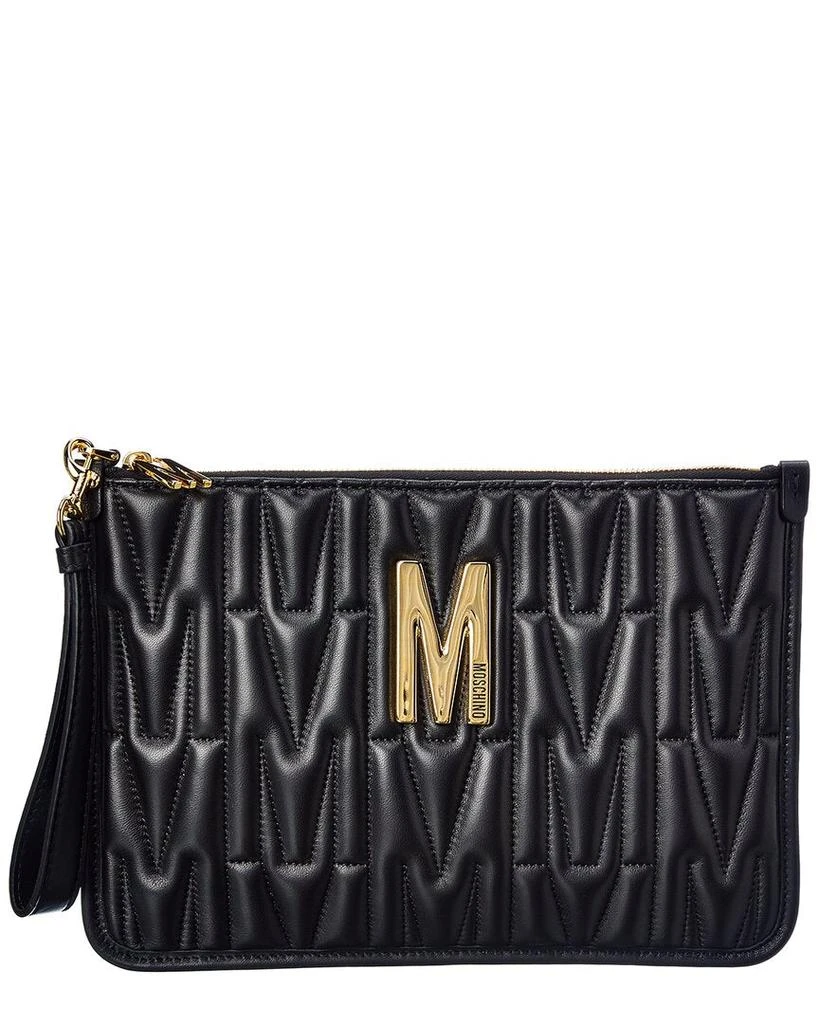 商品Moschino|Moschino Logo Leather Pouch,价格¥3233,第1张图片