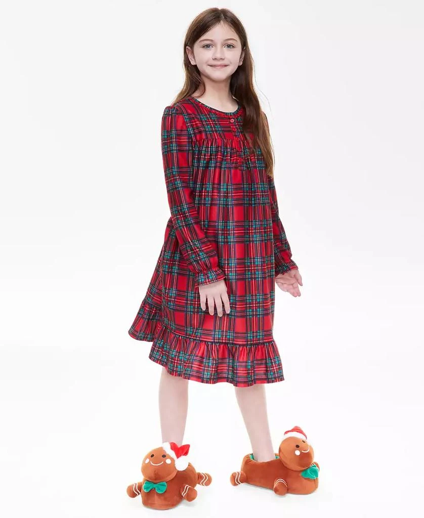 商品Holiday Lane|Little & Big Kids Brinkley Plaid Matching Family Pajamas Nightgown, Created for Macy's,价格¥127,第1张图片