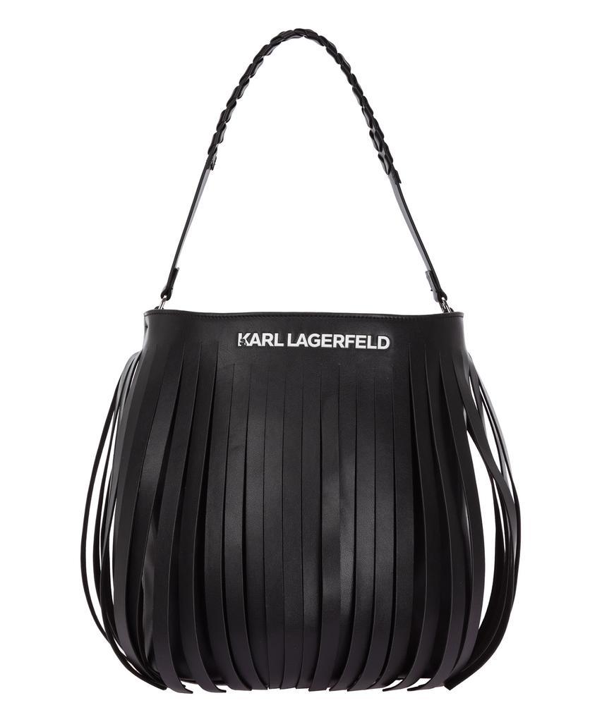 商品Karl Lagerfeld Paris|Karl Lagerfeld K/fringes Cotton Shoulder Bag,价格¥1766,第1张图片