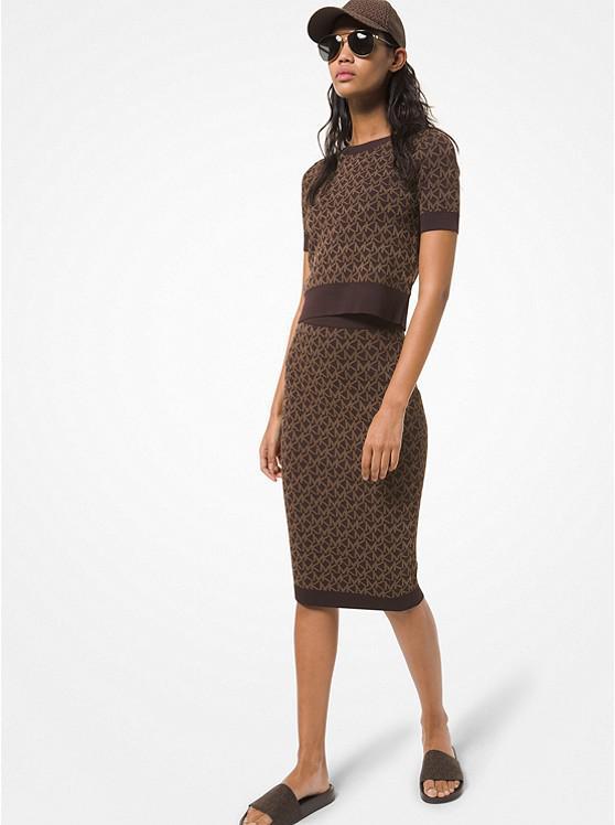 商品Michael Kors|Stretch Logo Jacquard Skirt,价格¥1150,第1张图片