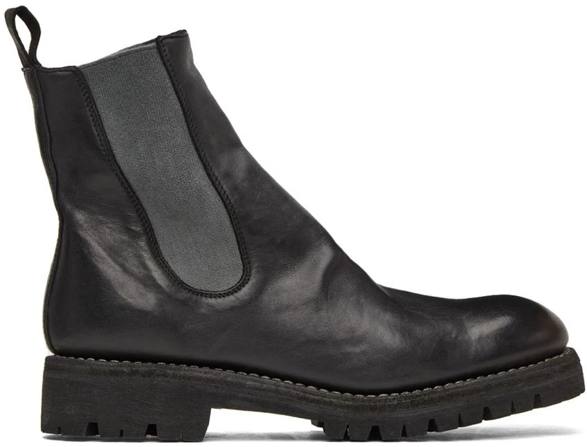 商品guidi|Black Leather Chelsea Boots,价格¥6714,第1张图片