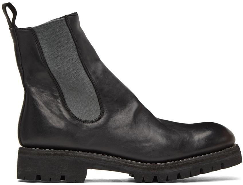 商品guidi|Black Leather Chelsea Boots,价格¥10089,第1张图片