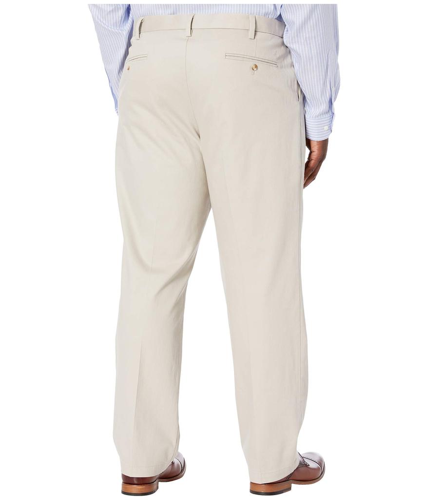 Big & Tall Classic Fit Signature Khaki Lux Cotton Stretch Pants - Pleated商品第3张图片规格展示