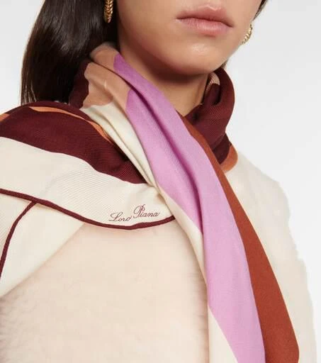 商品Loro Piana|印花羊绒与真丝围巾,价格¥6649,第3张图片详细描述