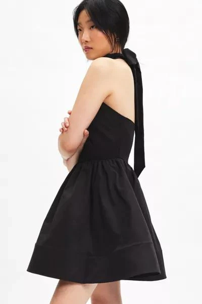 商品Glamorous|Glamorous Bow Halter Fit-And-Flare Mini Dress,价格¥752,第3张图片详细描述