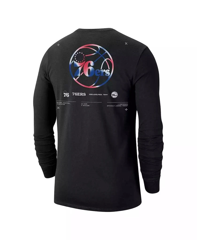 商品NIKE|Men's Black Philadelphia 76ers Essential Air Traffic Control Long Sleeve T-shirt,价格¥247,第2张图片详细描述