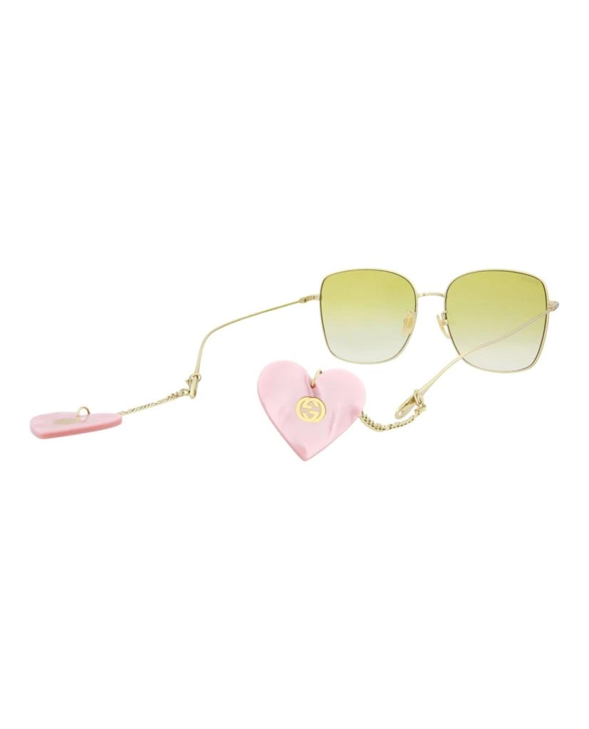 商品Gucci|Square-Frame Metal Sunglasses,价格¥1379,第4张图片详细描述