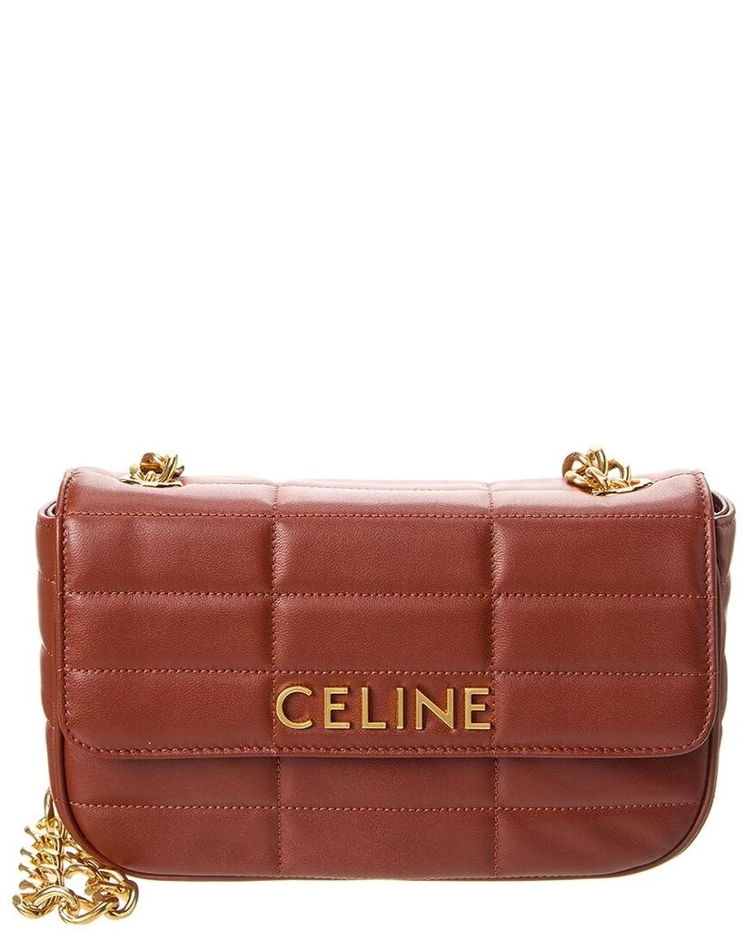 商品Celine|CELINE Monochrome Quilted Leather Shoulder Bag,价格¥19645,第1张图片