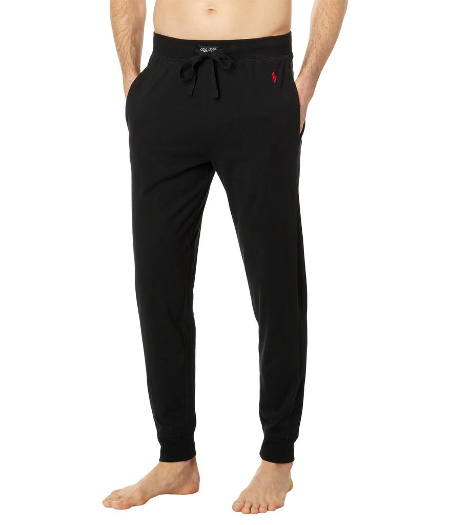 商品Ralph Lauren|Cotton Rib Waistband Pajama Joggers w/ Ribbed Side Panel,价格¥314,第1张图片