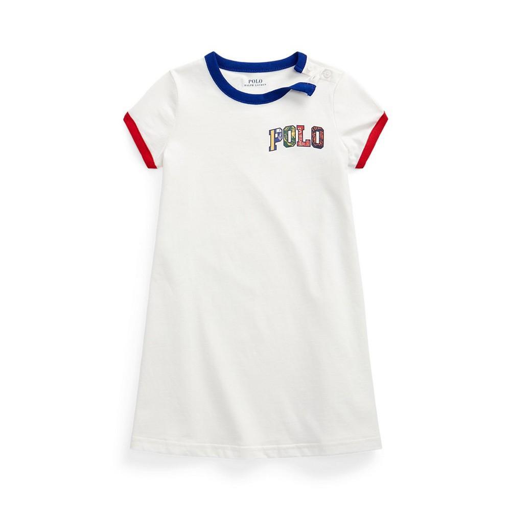 商品Ralph Lauren|Little Girls Logo Jersey T-shirt Dress,价格¥199,第1张图片