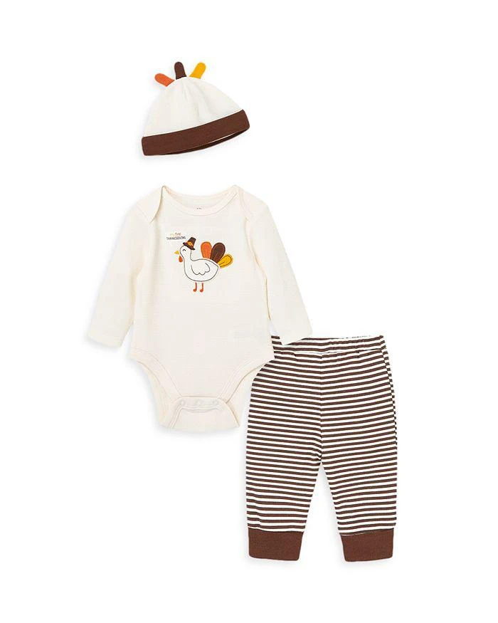 商品Little Me|Unisex Turkey Bodysuit, Pants & Hat Set - Baby,价格¥157,第1张图片
