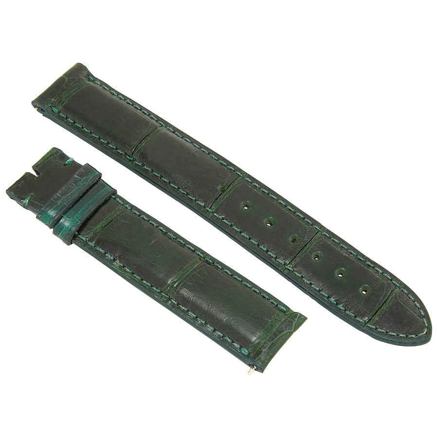 商品Hadley Roma|18 MM Forest Green Alligator Leather Strap,价格¥371,第1张图片
