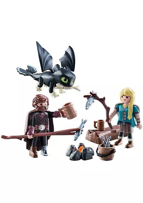 商品How to Train Your Dragon|To Train Your Dragon Playmobil How To Train Your Dragon   Hiccup Astrid With Baby Dragon 70040,价格¥225,第2张图片详细描述