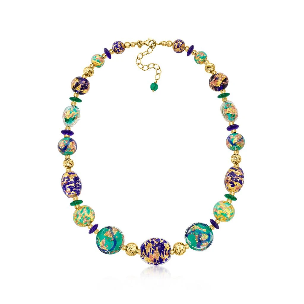 商品Ross-Simons|Ross-Simons Italian Multicolored Murano Glass Bead Necklace in 18kt Gold Over Sterling,价格¥1502,第3张图片详细描述