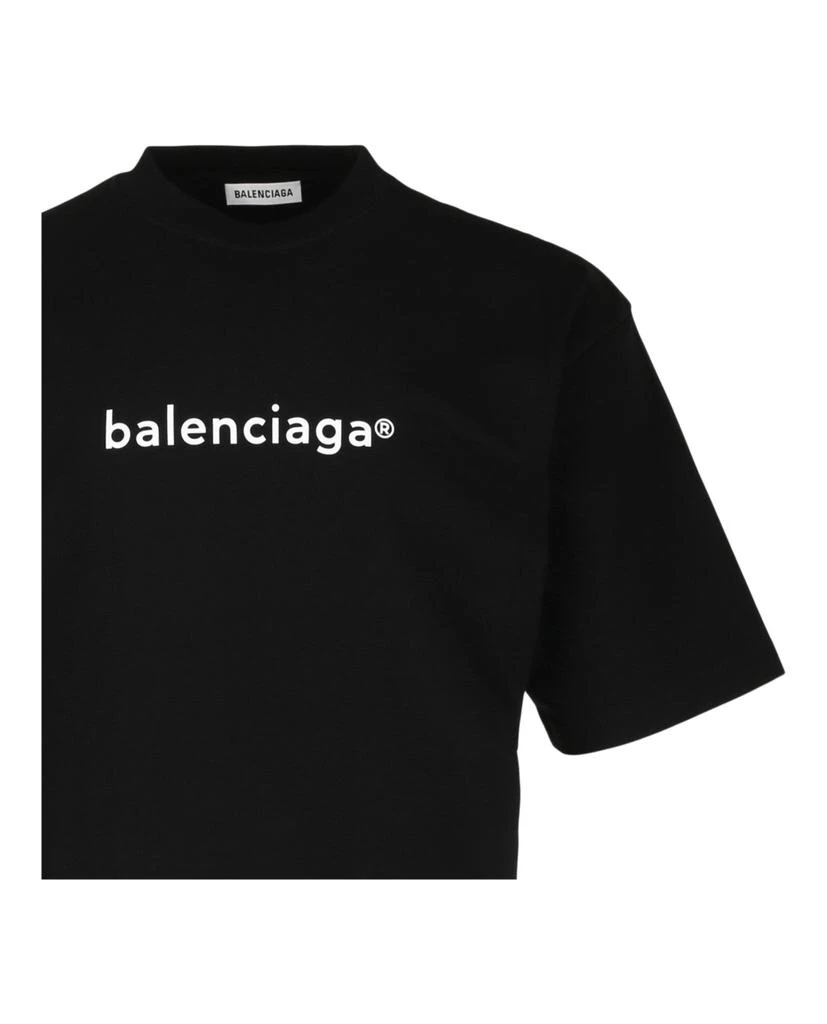 商品Balenciaga|Logo Printed Short Sleeve Shirt,价格¥2326,第3张图片详细描述