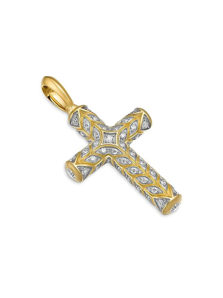 商品David Yurman|Chevron Cross Pendant in 18K Yellow Gold,价格¥62873,第3张图片详细描述
