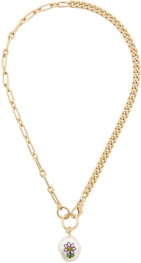Safsafu | SSENSE Exclusive Gold Daisy Cotton Candy Necklace 395.65元 商品图片