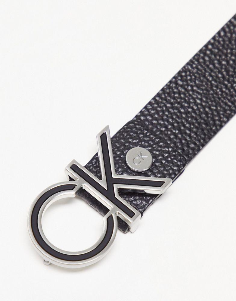 商品Calvin Klein|Calvin Klein logo belt in black,价格¥398,第6张图片详细描述