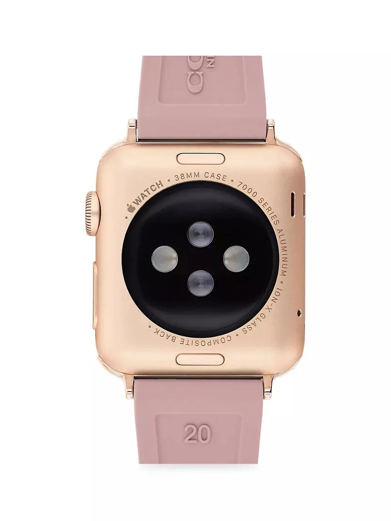 商品Coach|Apple® Watch Signature Blush Silicone Strap,价格¥640,第4张图片详细描述