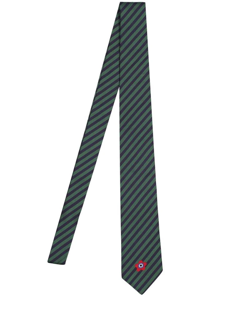 KENZO PARIS 7cm Boke Logo Silk Tie 1