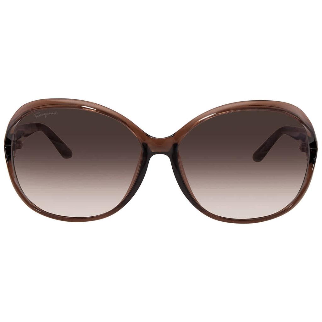 Salvatore Ferragamo Brown Gradient Oval Sunglasses SF770SA 213 61商品第2张图片规格展示