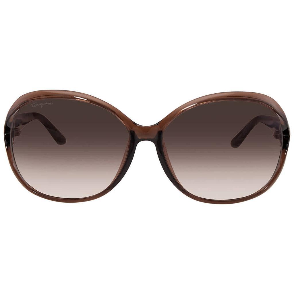 商品Salvatore Ferragamo|Salvatore Ferragamo Brown Gradient Oval Sunglasses SF770SA 213 61,价格¥415,第4张图片详细描述