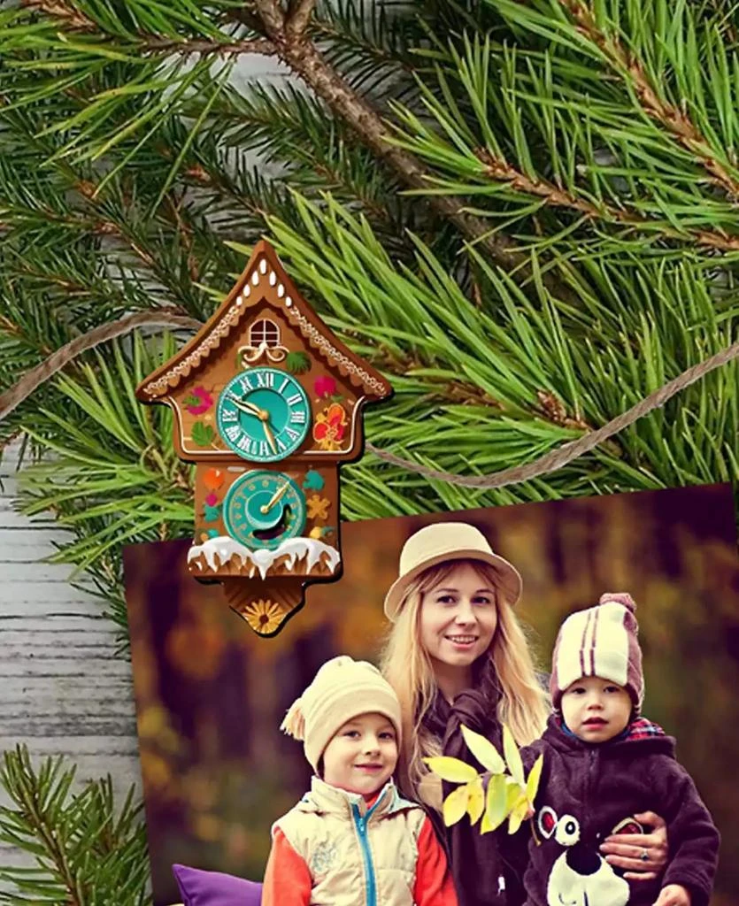 商品Designocracy|Miniature Clock Christmas Wooden Clip-On Ornaments Set of 6 G. DeBrekht,价格¥412,第4张图片详细描述
