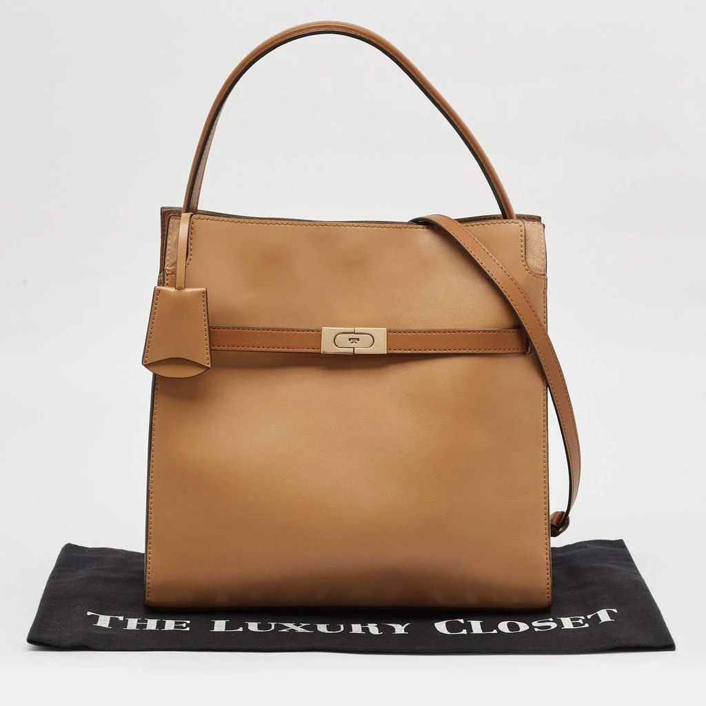 Tory Burch Brown Leather Lee Radziwill Double Bag 商品