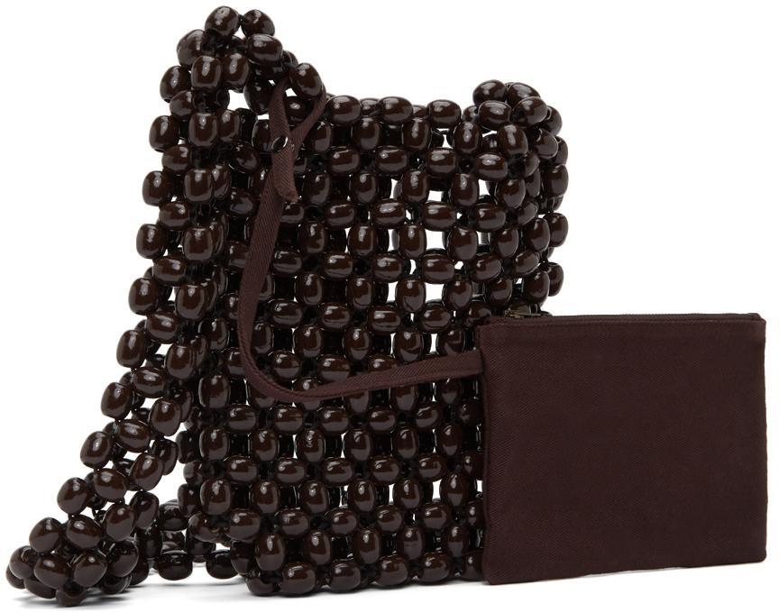 商品Lemaire|Brown Wood Pearl Bag,价格¥1828,第4张图片详细描述