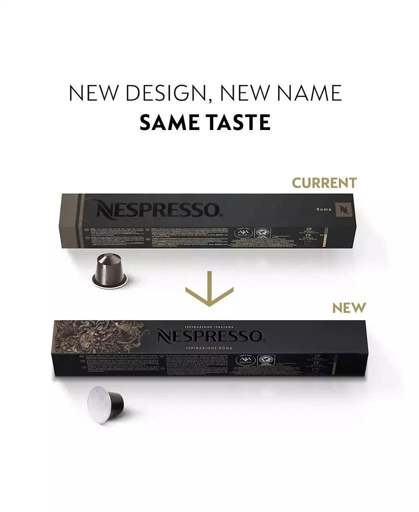 商品Nespresso|Capsules OriginalLine, Roma, Medium Roast Espresso Coffee, 50-Count Espresso Pods,价格¥334,第3张图片详细描述