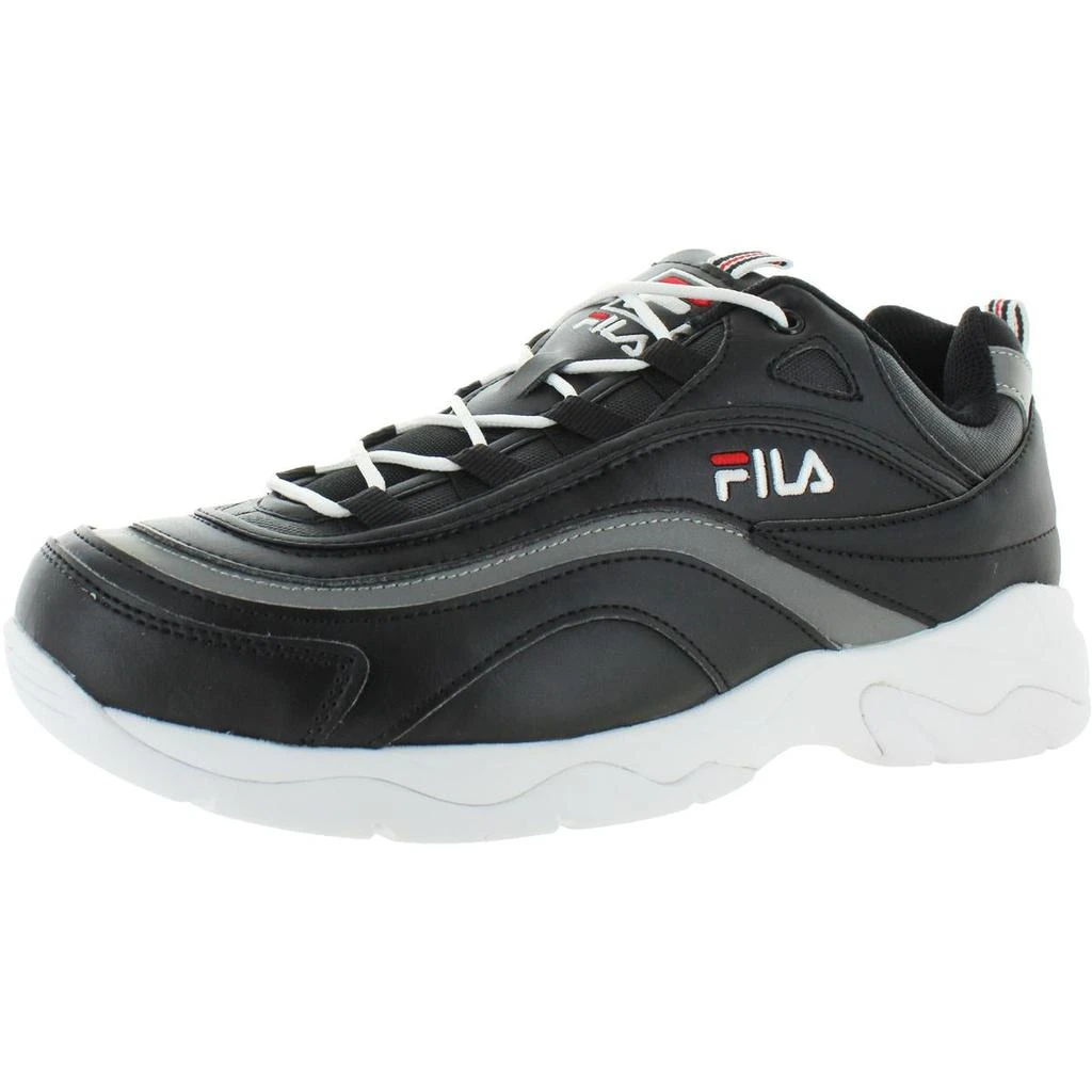 商品Fila|Fila Mens Ray Faux Leather Low Top Sneakers,价格¥314,第1张图片