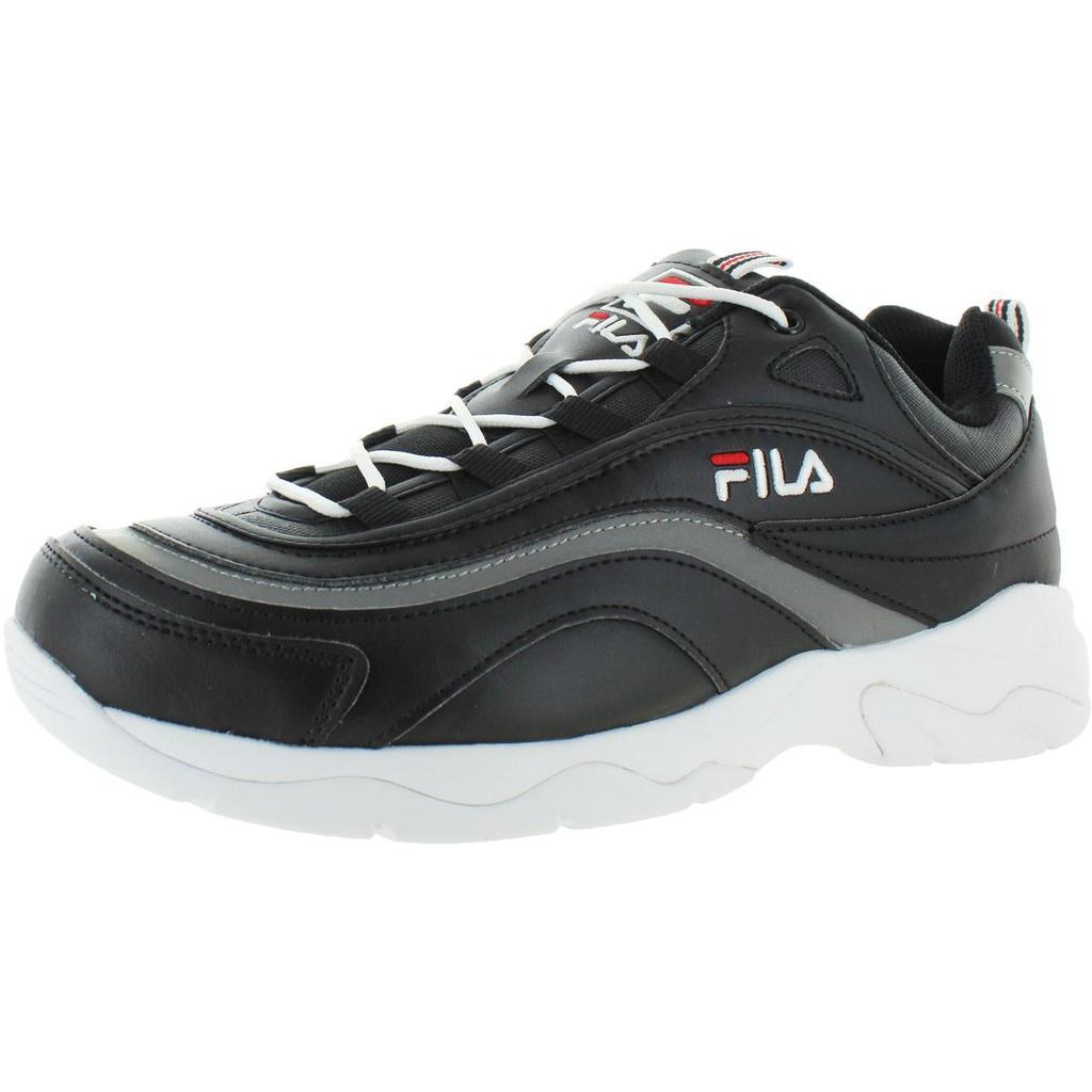 商品Fila|Fila Mens Ray Faux Leather Low Top Sneakers,价格¥201-¥343,第1张图片